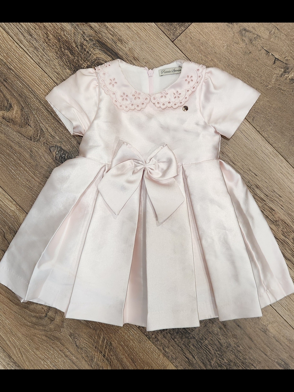 Classic Blush Satin Bow Formal Dress for Kids
